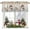 Beige, variant on Kitchen Cafe Valance Curtain for Small Windows,Winter Snowman Reindeer Snow Rod Pocket Short Valances,42x12in