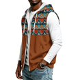 thumbnail image 5 of Iaqnaocc Vest for men Casual Ethnic Style Windproof Tank Tops Sleeveless Jackets for Travel Hiking Fishing Saffron 2XL, 5 of 7