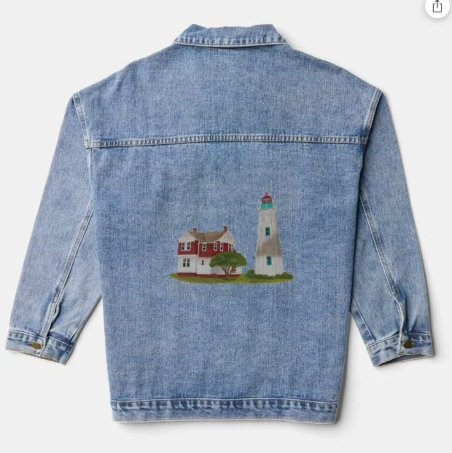 Captain I See The Light Custom and Unique Lighthouse [ Old Point Comfort Lighthouse (Virginia) ] Embroidered Iron on/Sew Patch (9.14" x 6.9")