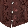 thumbnail image 5 of Corsets for Women Vintage Floral Jacquard Tight Bustier Underbust Halloween Wide Belt Tummy Control Boned Waist&nbsp;Trainer Brown XS, 5 of 5