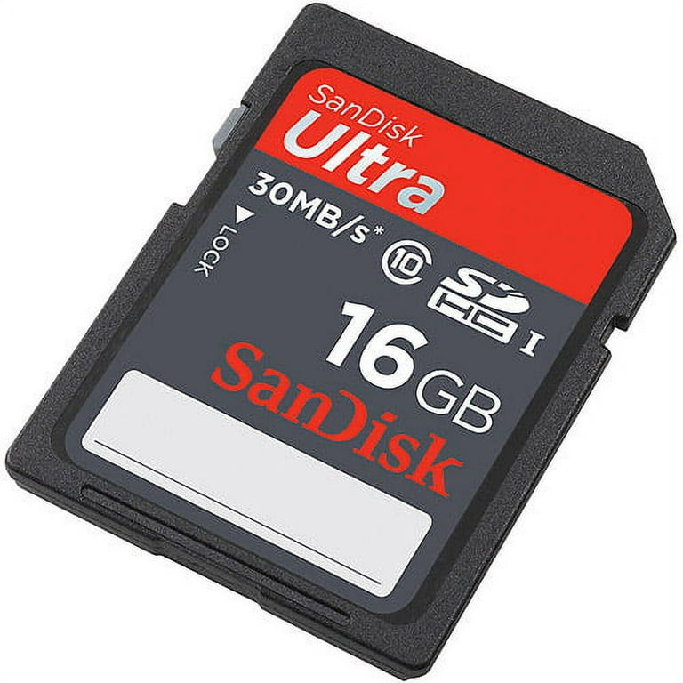 SanDisk Ultra 16GB SDHC Class 10/UHS-1 Flash Memory Card Speed Up To  30MB/s- SDSDU-016G-U46 (Label May Change)
