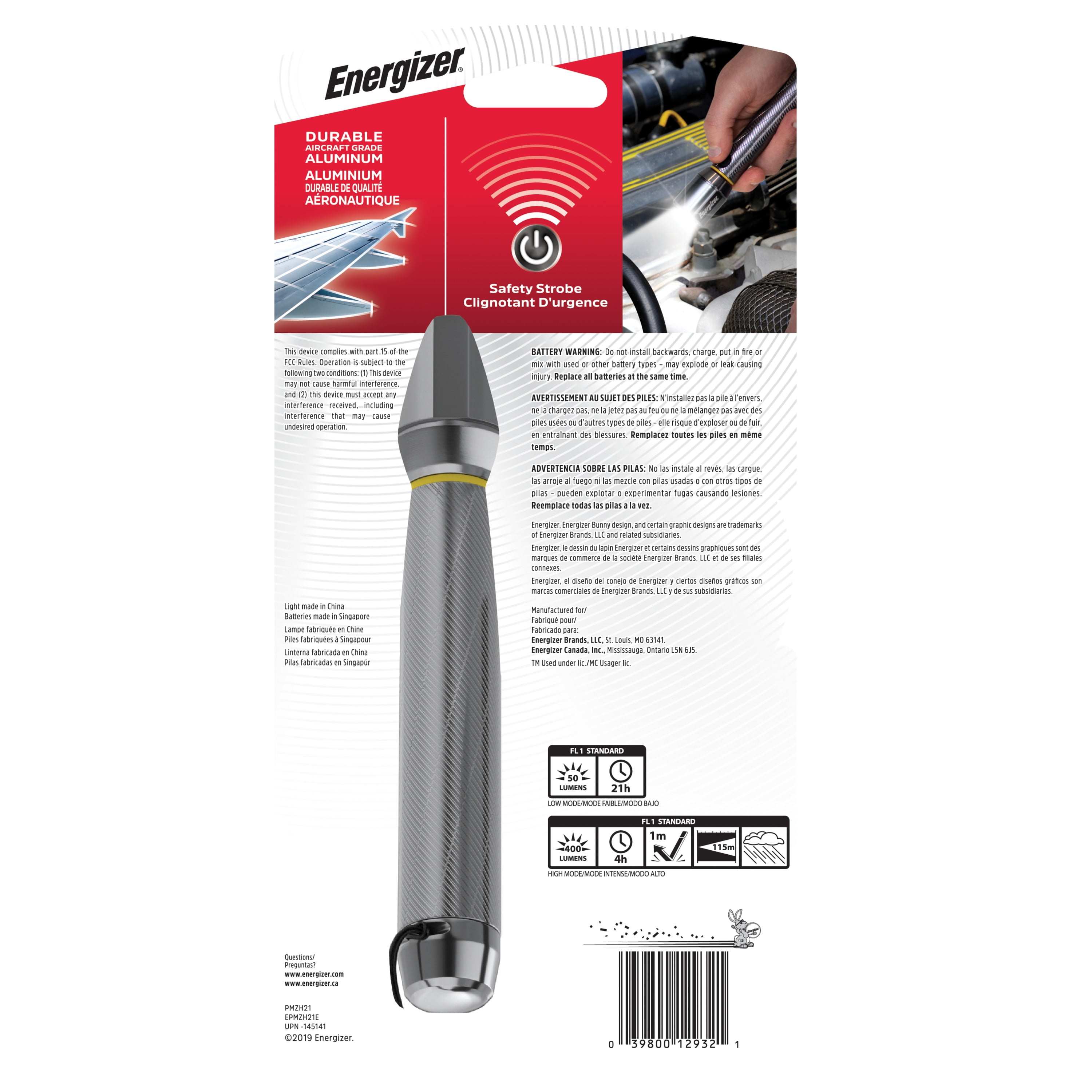 Torche Energizer Vision HD Metal Rechargeable - Bestpiles
