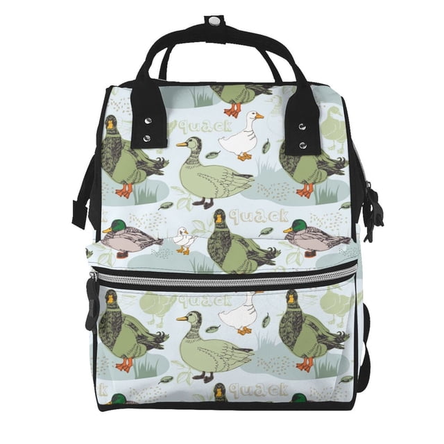 Easygdp Mallard Ducks Wild Birds para Bolsa de Bebé de Gran Capacidad con Múltiples Bolsillos, Bolsa de Pañales para Padres, Bolsa de Viaje Organizada y Elegante