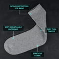 thumbnail image 3 of 6 Pairs Cotton Diabetic Crew Socks for Healthy Blood Circulator. Physicians Approved Therapeutic Non-Binding / Loose fit, 3 of 6
