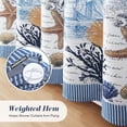 thumbnail image 6 of Coastal Seashell Fabric Shower Curtain, Under The Sea Beach Ocean Theme Shower Curtain with Starfish & Coral, Waterproof Blue Nautical Decorative Bathroom Curtains, 72" W x 72" H, 6 of 14