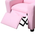 thumbnail image 4 of Kids PU Leather Recliner Chair with Cupholder, Comfy Toddlers Upholstered Armchair with Headrest and Footrest, Modern Accent Leisure Single Sofa Couch Chair for Boys & Girls, Pink, 4 of 5