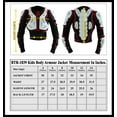 thumbnail image 2 of Kids Children Boys Girls Motorcycle Body Armour Jacket Dirt Bike Back Spine Chest CE Approved Protection Jacket Black/White-14 (Years), 2 of 11