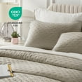 thumbnail image 6 of 2 Pcs Elegant Solid Color Quilt Set with Envelope Pillowcases, Soft and Lightweight, Twin, Taupe, 6 of 9