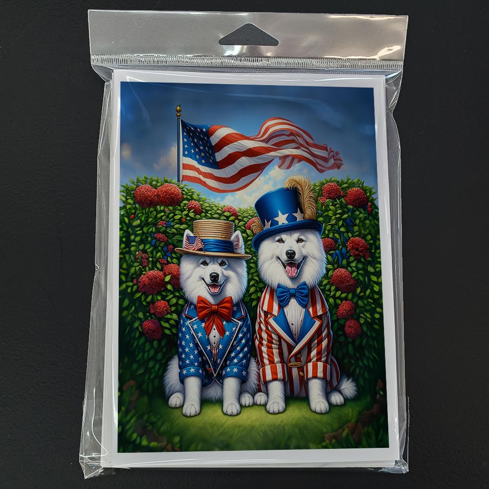 All American American Eskimo Greeting Cards Pack of 8 7 in x 5 in
