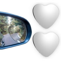 2PCS Heart Blind Spot Mirrors, Car Side Mirror Blindspot [Eliminate Dead Zones for Safe Driving] Easy-Adjust Removable Wide Angle Convex Glass, Universal Stick-On Fit for Car, Truck, SUV