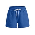 thumbnail image 3 of cocolona Womens Summer Casual Loose Cargo Shorts Elastic Waist Drawstring Vacation Beach Shorts with Pocket, 3 of 4