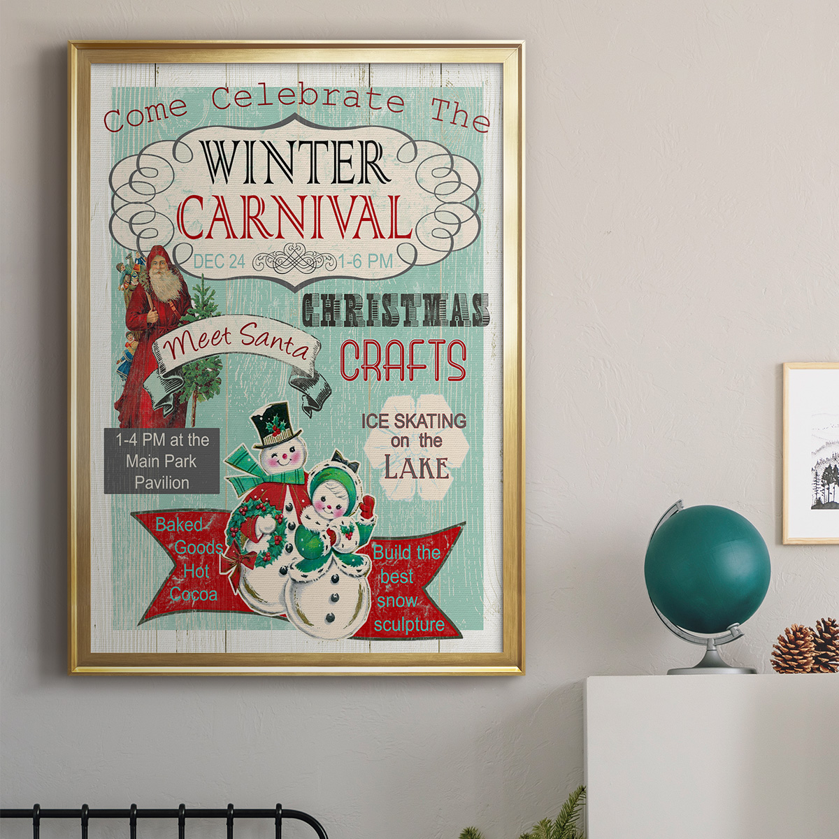 Bright Christmas Carnival Premium Framed Print - Ready to Hang