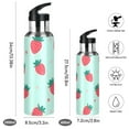 thumbnail image 2 of Yayeee 33oz Insulated Water Bottle Double Wall Stainless Steel with Flip Straw Lid, Green Strawberry, 2 of 7