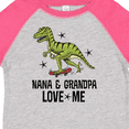 thumbnail image 4 of Inktastic Nana and Grandpa Love Me Dinosaur Grandson Boys Toddler T-Shirt, 4 of 5