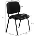 thumbnail image 5 of VINGLI Waiting Room Chairs, 5-Pack Black Mesh Church Chairs Conference Room Chairs Stackable Armless Chairs, Office Guest Chairs & Reception Chairs Stacking Chairs for Meeting Room, Office Lobby, 5 of 8