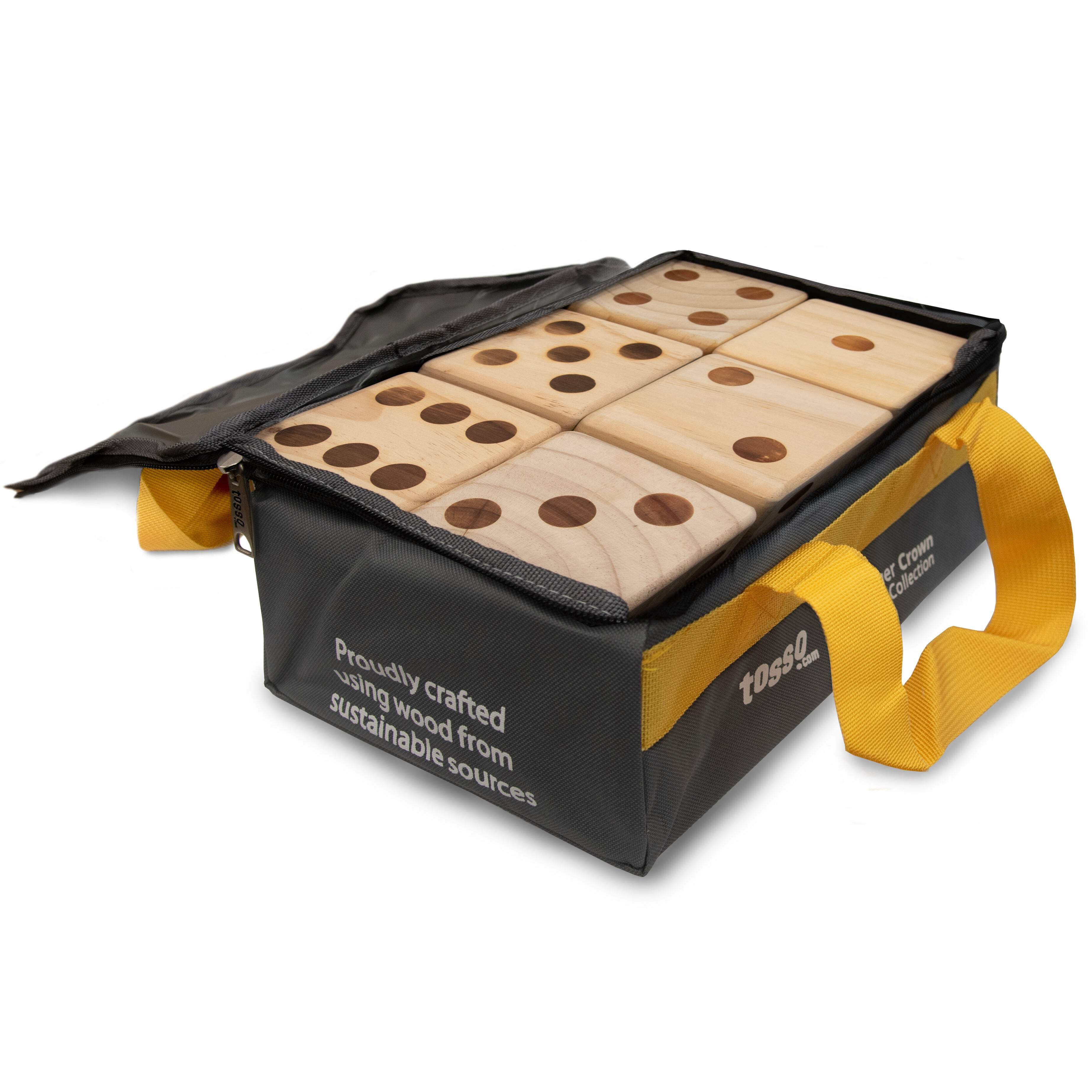 Giant Wooden Dice (Burned Pips)