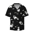 thumbnail image 5 of PAYOHTO French Bulldog Playing with Bone Ball Mens Hawaiian Casual Short-sleeved Shirt Tropical Summer Beach Button Down Shirts, 5 of 7
