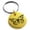 Gold, variant on Stainless Steel Love Butterfly Engraved Small Medallion Circle Charm Keychain Keyring
