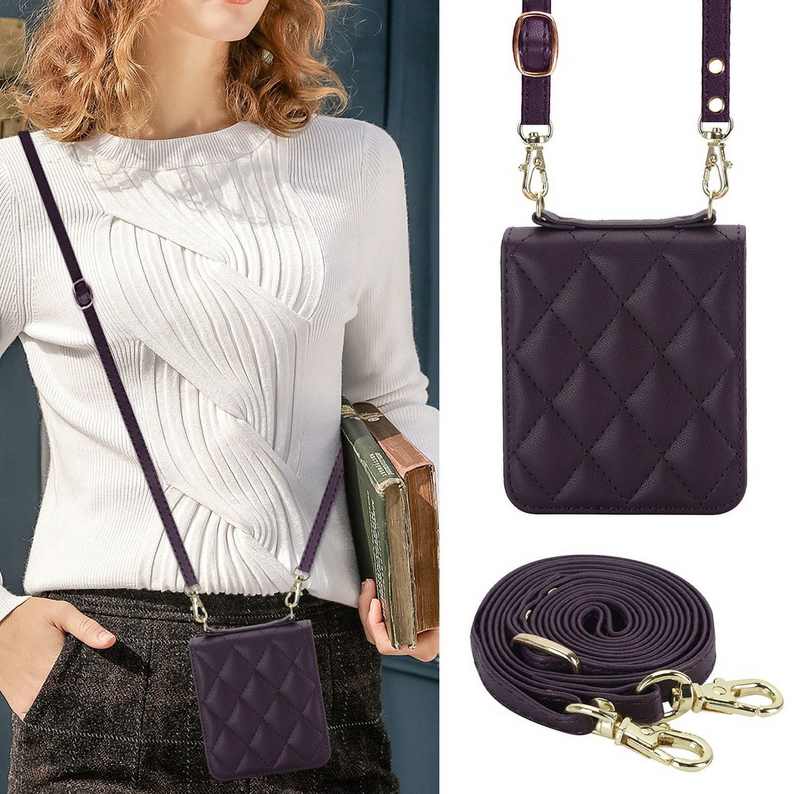 Stylish crossbody foldable leather phone case for Samsung Z flip5, protective case