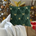 thumbnail image 2 of SLYNSHome Christmas Pillow Covers Decoration,18x18 Inch Decorative Throw Pillow Cover Velvet Pillowcases for Couch Sofa Bed Soft Cushion Covers - Green, 2 of 7