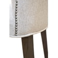 thumbnail image 6 of Strange DNA Stylish Royal Dining Chair | Modern Style Polyester Fabric Dining Chair | Button Tufted Pewter Nail Trim Armless Chair with Solid Wood Legs Furniture for Living Room or More, Grey, 6 of 7