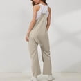 thumbnail image 4 of frariair ​Adjustable Denim-Look Jumpsuits – Moisture-Wicking Summer Casual Outfits​ Khaki, 4 of 6