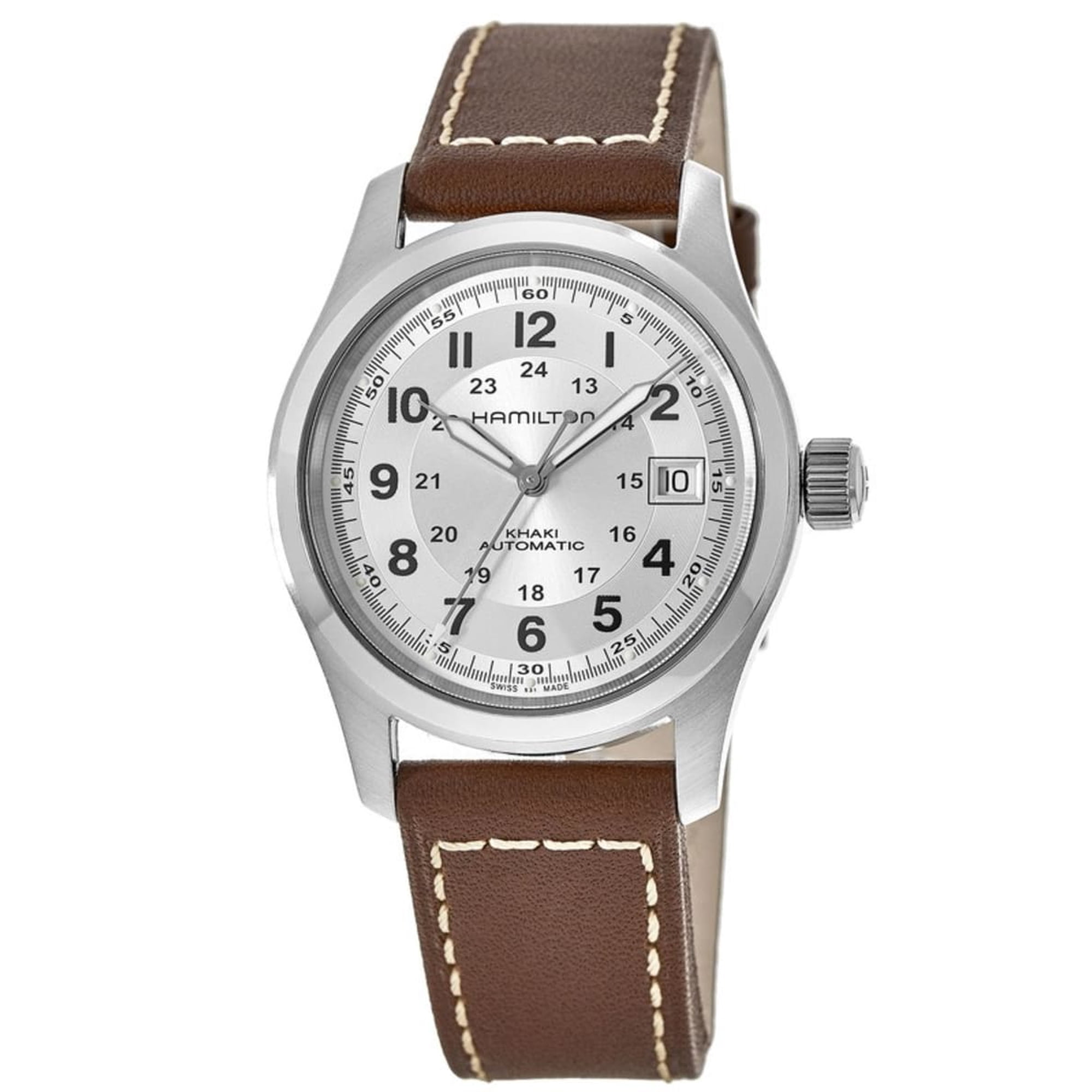 Hamilton Khaki Field Men s Silver Dial Swiss Automatic Watch - H70455553