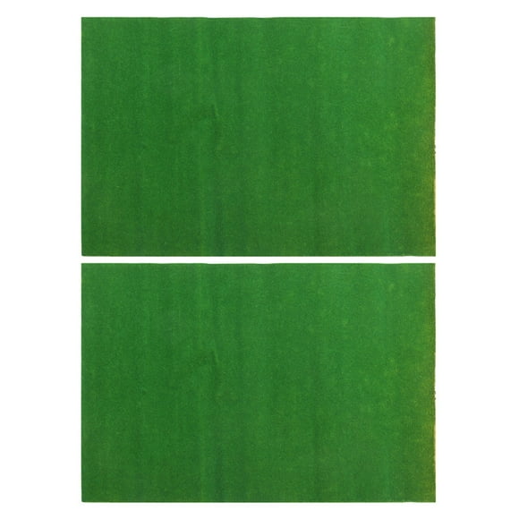 ELAYARD 2Pcs Artificial Grass Mat for Landscape Layout - Green Nylon Mat with Realistic Texture for DIY Enthusiasts