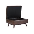 thumbnail image 2 of Simpli Home Owen - Ottoman - rectangular - faux air leather - distressed chestnut brown, 2 of 6