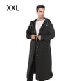 thumbnail image 3 of Toystoory Chubasquero largo Unisex para senderismo Poncho con capucha impermeable a prueba de viento impermeable para mujeres y hombres cubierta Paraguas de lluvia Negro XXL, 3 of 6