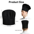 thumbnail image 6 of JASGOOD Unisex Apron Chef Hat Set Adjustable Bib Cooking Aprons for Men and Women, 6 of 8