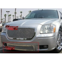APS Compatible with Dodge Magnum 2005-2007 Lower Bumper Stainless Steel Chrome Mesh Grille Insert D75316S