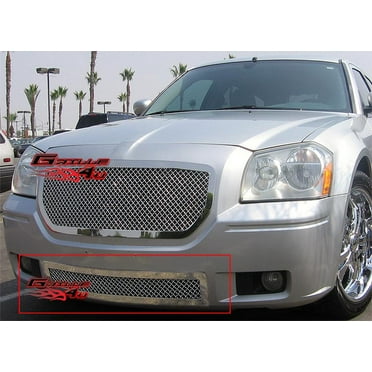 APS Compatible with Dodge Magnum 2005-2007 Lower Bumper Stainless Steel Chrome Mesh Grille Insert D75316S