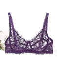 thumbnail image 5 of LYEAA Lace Bras for Women Underwire Push Up Bras Supportive Lightweight Breathable Soft Comfortable Everyday Bra Purple 38, 5 of 5