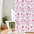 thumbnail image 5 of Valentine's Day Shower Curtain Decorations,70.8x70.8 inch Romantic Love Heart Shower Curtain for Bathroom Decor, 1Pc Colorful Love Hearts Pattern Fabric Bathroom Curtain for Home Bath Decor, 5 of 6