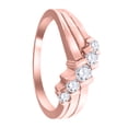 thumbnail image 4 of Aonejewelry 0.25 Ct. Ttw Diamond Channel Set Ring In 10K Rose Gold, 4 of 4