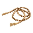thumbnail image 6 of DecMode Handmade Round Metallic Long Carved Gold Mango Wood Garland with Tassel, 6 of 9