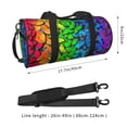 thumbnail image 4 of Fotbe Multicolored Butterflies Pattern Foldable Sports Gym Bag with Wet Dry Pocket, Ultralight Travel Bag, Large Capacity Duffel Bag, Splash Proof Carry on Bag, Overnight Bag, Weekender Bag, 4 of 8