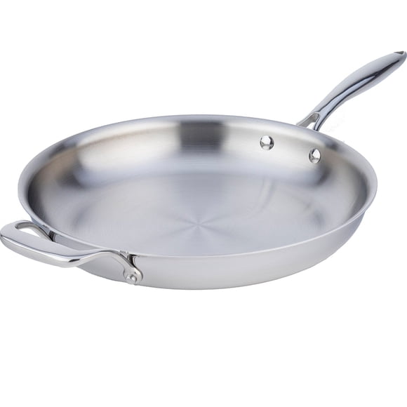 Meyer SuperSteel Tri-Ply Clad Stainless Steel 32cm/12.5" Fry Pan, Skillet, Made in Canada