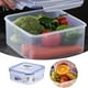 thumbnail image 2 of Contenedor grande para almacenar alimentos con tapa hermética para despensa (4) Contenedores de alimentos aptos para microondas, lavavajillas y congelador Contenedores de almacenamiento para, 2 of 8