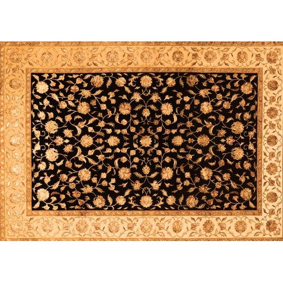Ahgly Company Indoor Rectangle Persian Orange Traditional Area Rugs, 2' x 4'
