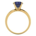 thumbnail image 4 of Solitaire Engagement Ring for Women - 2ct Simulated Blue Sapphire in 18K Yellow Gold Promise Ring, 4 of 6