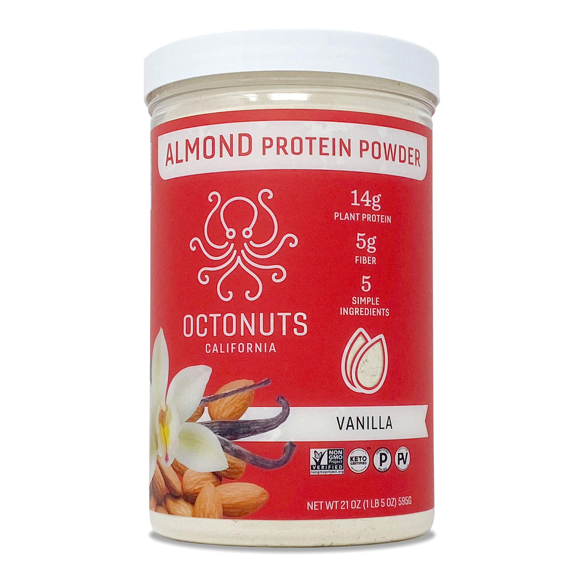Octonuts Vanilla Almond Protein Powder, 21 Ounce, Made with California