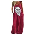 thumbnail image 1 of De Vestido sexy con bolsillos y estampado de cuello redondo para mujer, informal, con cordones, 1 of 9