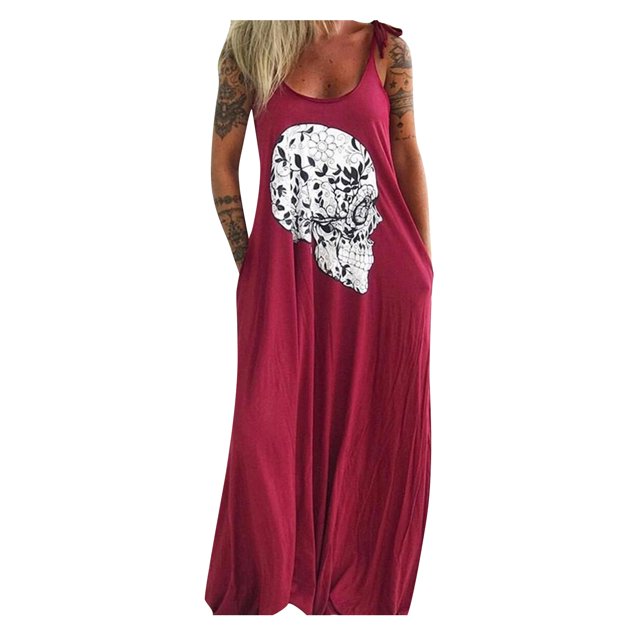 De Vestido sexy con bolsillos y estampado de cuello redondo para mujer, informal, con cordones