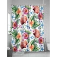 thumbnail image 5 of Tropical Coastal Shower Curtain, Summer Shell Starfish Bathroom Decor Curtains Set with Hooks, Blue Green Pink Waterproof Fabric Home Accessories， 72 X 84 Inch Extra Long, 5 of 6