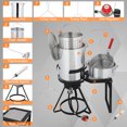 thumbnail image 6 of Zimtown 30QT Outdoor Turkey Fryer with Side Table 54000 BTU (Silver), 6 of 11