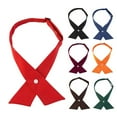 thumbnail image 3 of Adjustable Pre-tied Bow Tie Solid Color Bowties for Women Criss Cross Bow Tie, 3 of 20