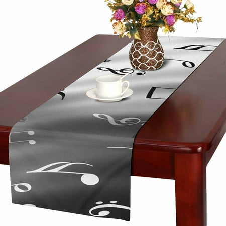 Mkhert Music Notes Table Runner For Wedding Party Decoration