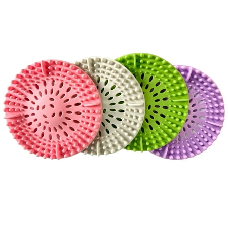 

Awinner Hair Catch | Durable Silicon Hair Stopper | Shower Drain Cover | Sink Drain Strainer | Bathroom Accessories and Kitchen Gadgets | Sink Stopper | 4 Colors (4 of Pack)